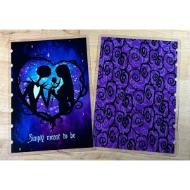 Handmade Nightmare before Xmas Quote Front/Back Cover Set 4 use with MINI HAPPY Planner