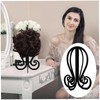 XcnPer Wig Stand 2-Pack Black Sturdy Wig Holders for Displaying