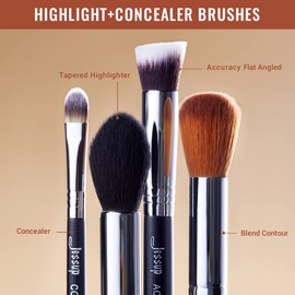 Jessup Brush Set Eye Brush Eye Brush Set Make Up Brush Set Eyeshadow Brush Vegan Makeup Brush Cosmetic Brush Synthetic Hair Eyeshadow Eyeliner Eyebrow Lips 19 Pieces T131