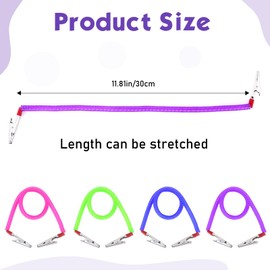 8 Pcs Bib Clips, Double Clip Spring Type Stretchable Napkin Clip, Dental Bib Clips, Napkin Holder Suitable for Adults, Seniors, Family Meals, Restaurants, Picnics and Dental Clinics (Colorful)