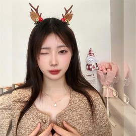 Hair Clips Christmas Gifts Elk Hair Pins Headpiece Reindeer Antlers Headwear Cute Deer Christmas Hair Accessories for Women Girls Boys Men Kids Pets