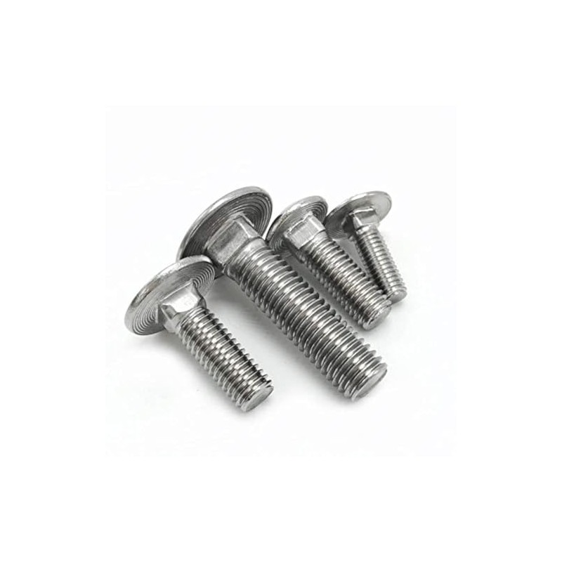 2 x Stainless Steel Square Carriage Bolts M6 x 16mm