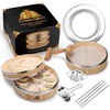 CROWNSPIRE 2 Tier Bamboo Steamer | Bamboo Steamer Basket with
