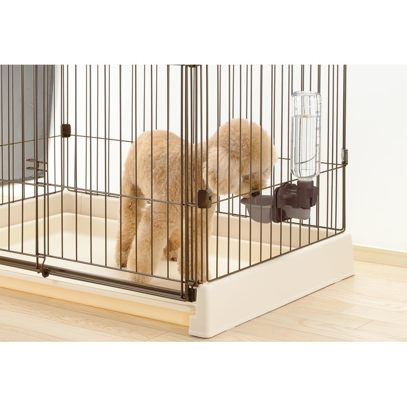 Richell Dog Water Dish S with Bottle Dark Brown