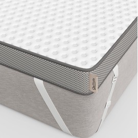 OWLLIGHT Mattress Topper, Memory Foam Gel Infused Bed Toppers with Washable Cover, High Density Dual-Layer Foam, CertiPUR-US Certified, 3 Inch (Twin, White)