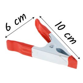 Spring Pliers in Sturdy Metal – Set of 2 (4 Inches) with Non-Slip Grip and Surface Protection – Ideal for Wood, Tarpaulins, Home and Camping (2 x 10 cm)