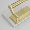 Hoimpro Brushed Gold Aluminum Toilet Paper Holder with White Natural