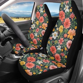 Bulopur Floral Car Seat Cover for Men Women Soft Breathable Automotive Interior Protector Universal Fit for Car SUV Sedan Truck Easy to Install
