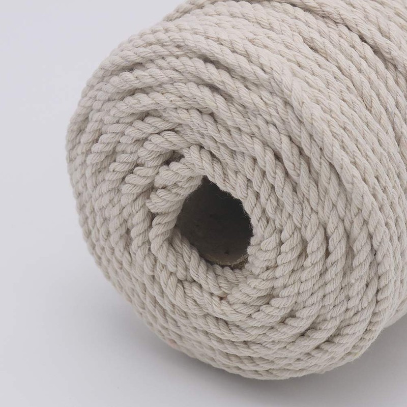 4mm Macrame Cord, 165 Feet Thick Cotton Macrame Rope for