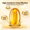 Vitamin D3 K2 Supplement Softgels | 300 Capsules | Natural