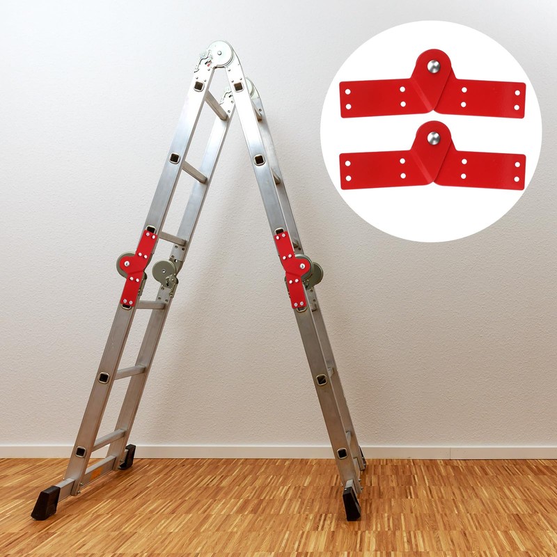 Tandefio 2 Pcs Attic Ladder Hinge Replacement Kit Herringbone Ladder