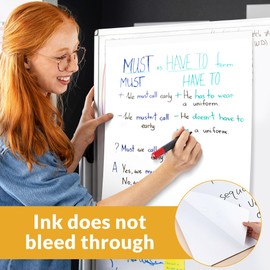 SUNEE Sticky Easel Pads, 25x30 Inches, 30 Sheets/Pad, 4 Pack – Self Stick Flip Chart Paper for Whiteboards, Premium Large White Chart Paper