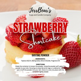 JerrBear’s Custom Body Dusting Powder - Scented - Gentle - Fine Powder Talc-Free Fragrance Moisture Cosmetic Skin Care:_Strawberry Shortcake