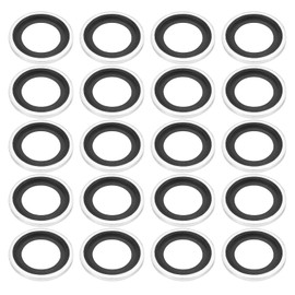 PATIKIL M18 Self-Centered Bonded Sealing Gasket, 20Pcs NBR Metal Bonded Sealing Washers Automotive Washers for Mechanical, Plumbing, Cylinder Repairs