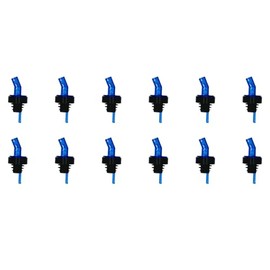 Blue Screen Liquor Bottle Pourers: 12-Pack | Durable, Easy Pour Spouts for Bars & Home Use
