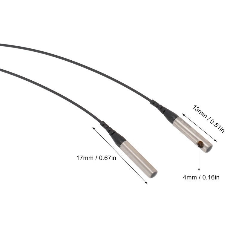 2PCS Fiber Optic Sensor Cable 0‑3600mm Detection Distance Through Beam