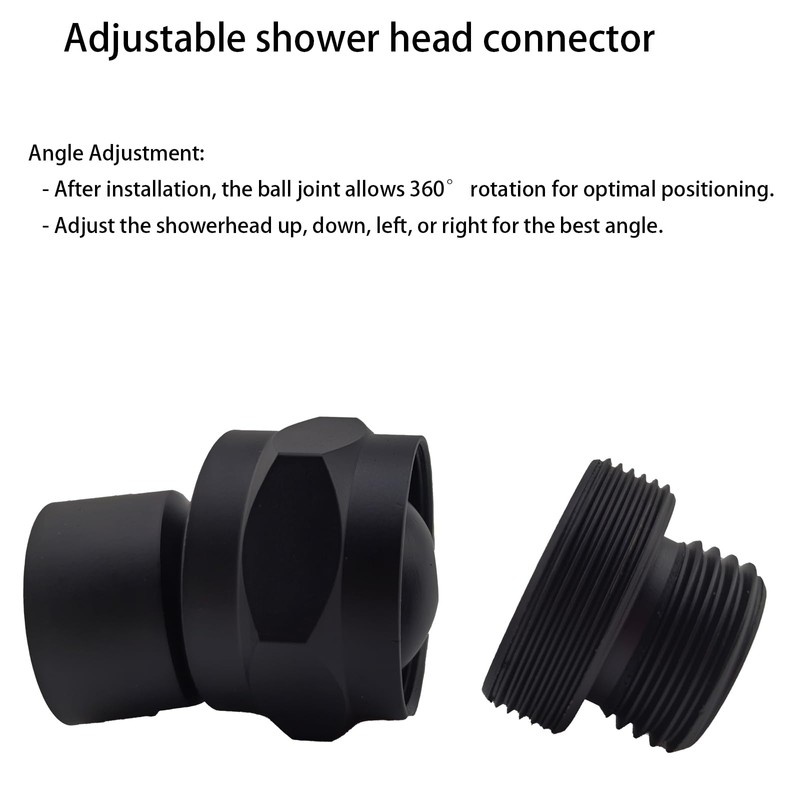 TIEXYE Shower Head Swivel Ball Adapter (Universal Component), Solid Brass