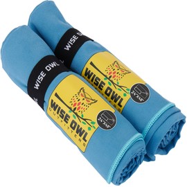 Wise Owl Outfitters Microfiber Camping Towel - Quick Dry Towel for Travel, Backpacking, Hiking, Beach, Gym & Yoga - Compact, Fast Drying & Lightweight