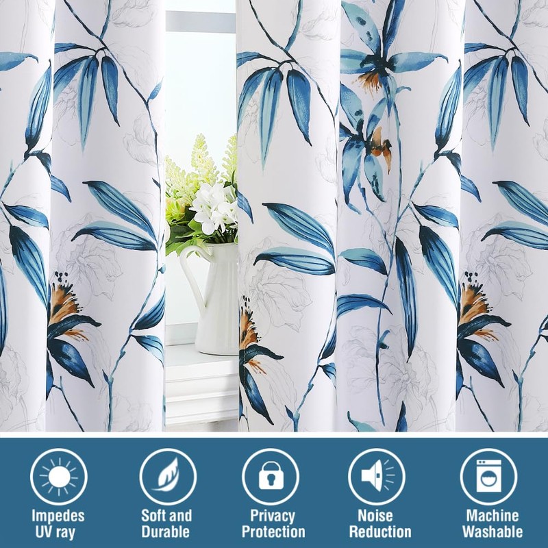 H.VERSAILTEX 100% Blackout Curtains 63 inch Length 2 Panels Set