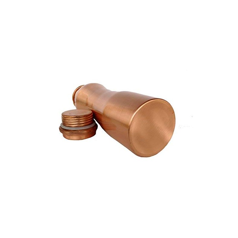 Rastogi Handicrafts Pure copper Joint Less Plain Bottle New Shape
