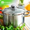 Kadax Glass Lid with Steel Handle, Heat-Resistant Lid for Pot,