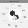 sourcing map M6 Rubber Vibration Shock Absorption Threaded Stud Bolts