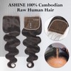 ASHINE 5x5 HD Lace Closure Body Wave Human Hair Closure