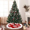 DMSELL Christmas Tree Skirt Red and White 90cm/36in, Large Christmas