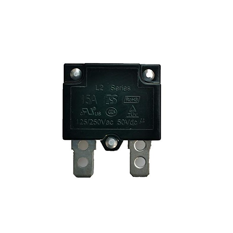 2Pcs 15A 125/250Vac 50Vdc Thermal Switch Circuit Breaker Current Overload