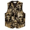 Gioberti Kids and Boys 4pc Paisley Vest Set, Black Gold,
