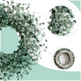 Egolot 24 Inch Everyday Greenery Boxwood Wreath for Front Door, Soft Touch Green Mini Leaves Wreath for Indoor and Outdoor, Romantic Green Wreath for Wedding Decor