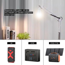 Powkey 5W Camping Lamp: USB Powered Dimmable LED Lantern with Hook for Outdoor, Camping & Emergencies