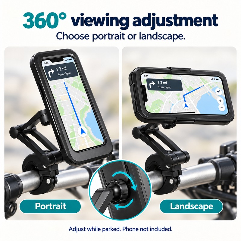 Waterproof Motorcycle Bike Mobile Phone Holder Support Universal Bicycle GPS