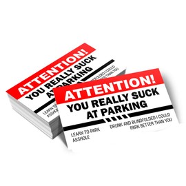 Attention You Really Suck At Parking Business Cards (Pack of 100)