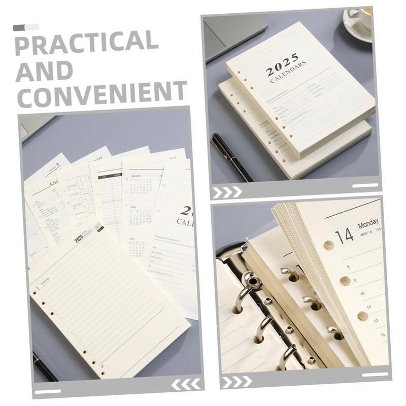 Operitacx 2 Sets 2025 Loose Leaf Paper Notebook Replacement Paper