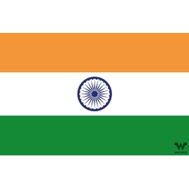 India Flag Sticker, Country Flag Sticker, 8.5 x 5.5 cm