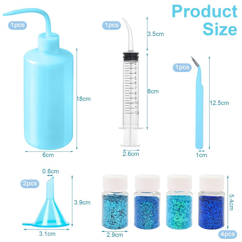 Snow Globe Tumbler Supplies Kit – 250ml Pink Squeeze Bottle,
