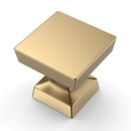 Amerdeco 10 Pack Champagne Bronze Cabinet Knobs 1.2 Inch(30mm) Single Hole Cabinet Handles Drawer Knobs and Pulls for Bathroom Cabinets ZH0008