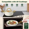 M MELENTA Pots and Pans Set Non Stick, 7 Piece