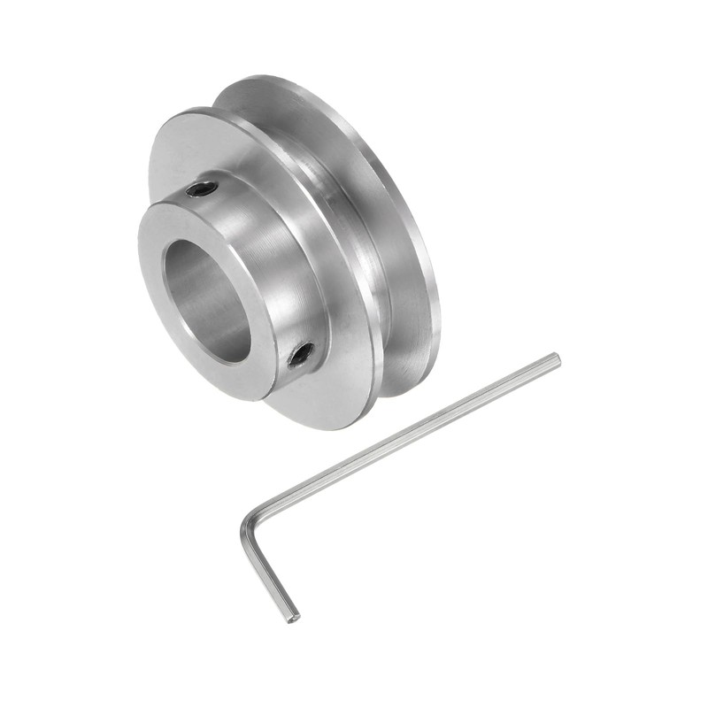 sourcing map Single Groove Pulley 14 mm Fixed Bore 40