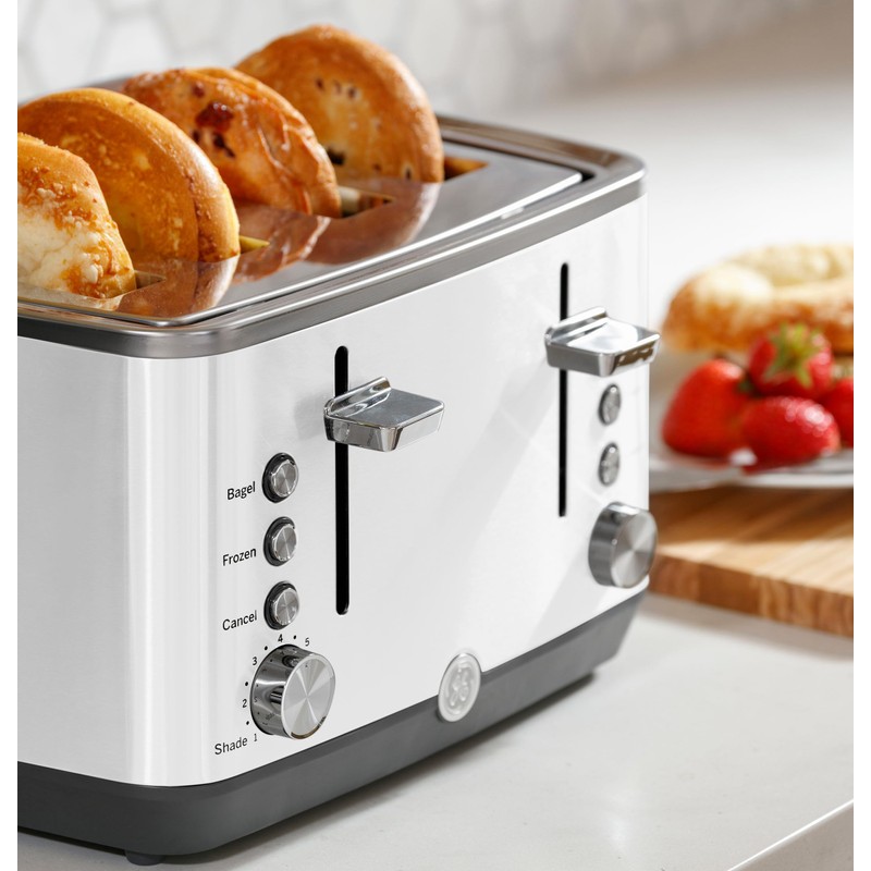 GE 4 Slice Toaster | Extra Wide Slots for Bagels,