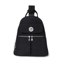 Baggallini womens Naples Convertible Backpack, Black, One Size US
