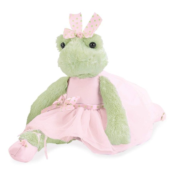 Bearington Juliette Pirouette Plush Stuffed Animal Ballerina Frog 15"