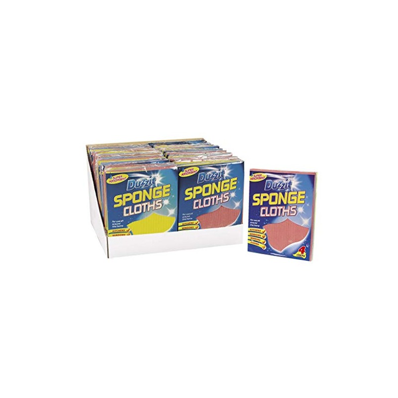 Duzzit 4 PK Sponge Cloth