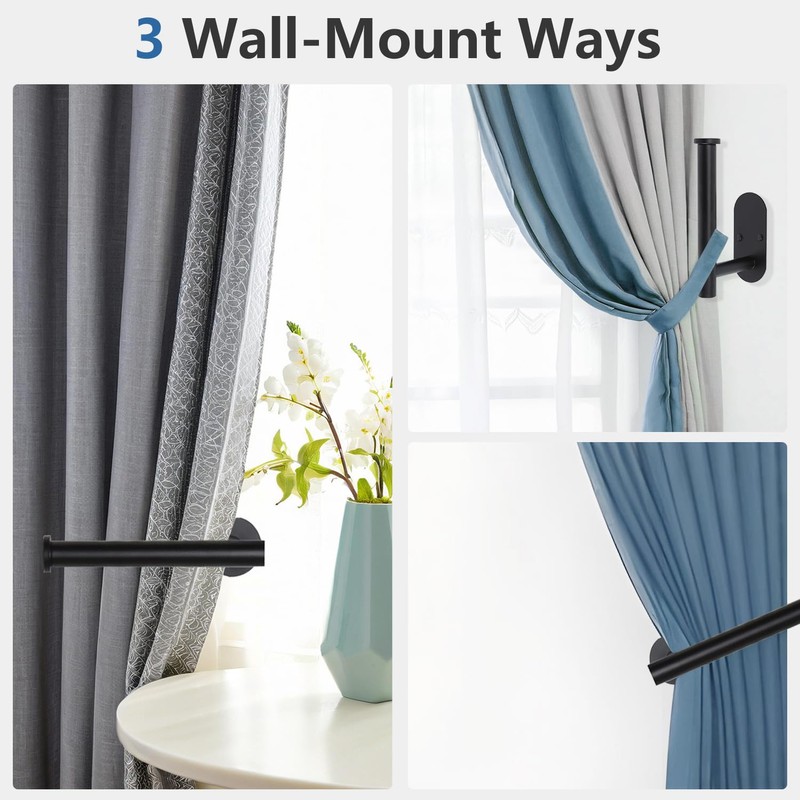 Curtain Tiebacks Hooks Wall Mounted, Curtain Holdbacks Screw-in, Curtain Holders