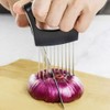 2 Pieces Onion Cutter Holder Onion Cutter Stainless Steel Vegetable