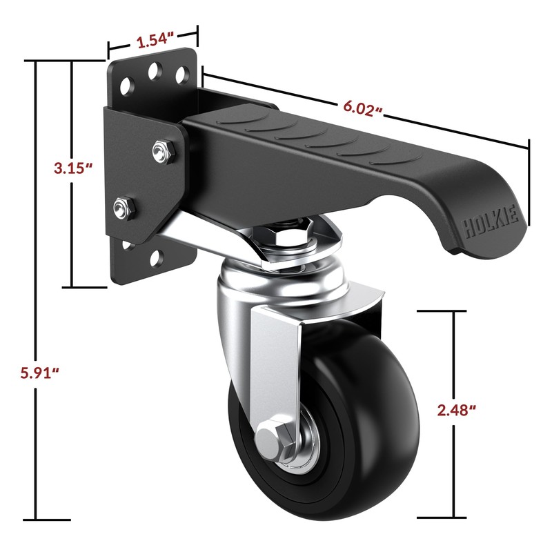HOLKIE Retractable Casters Heavy Duty Casters with Lifting and Lowering