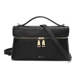 Keyli Crossbody Bag for Women Small Top-Handle Pouch Purse Fashion Designer Shoulder Handbag Trendy Cute Quiet Leather Purses Black