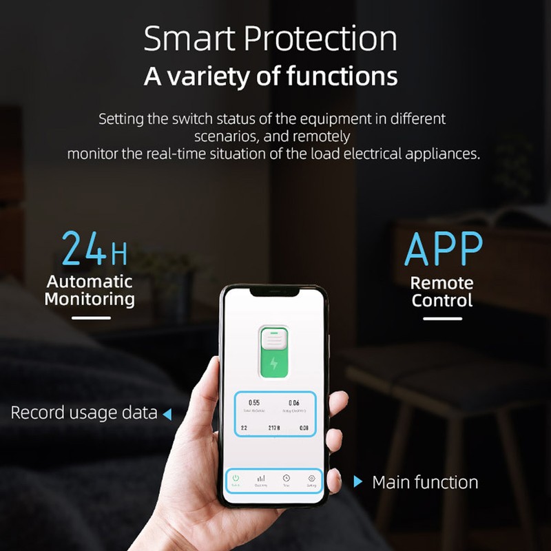 WiFi Circuit Breaker for Tuya APP DIN Rail Mount Remote