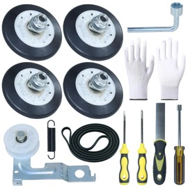 BOSFLAG 4581EL2002C Dryer Repair Kit dryer roller kit Includes 4400EL2001F Dryer Belt, 4561EL3002A Idler Pulley Assembly, 4581EL2002C Dryer Drum Roller for LG Kenmore Dryers DLE0442W DLE2514W DLE2516W